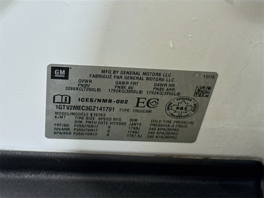 2016 GMC Sierra 1500 SLE